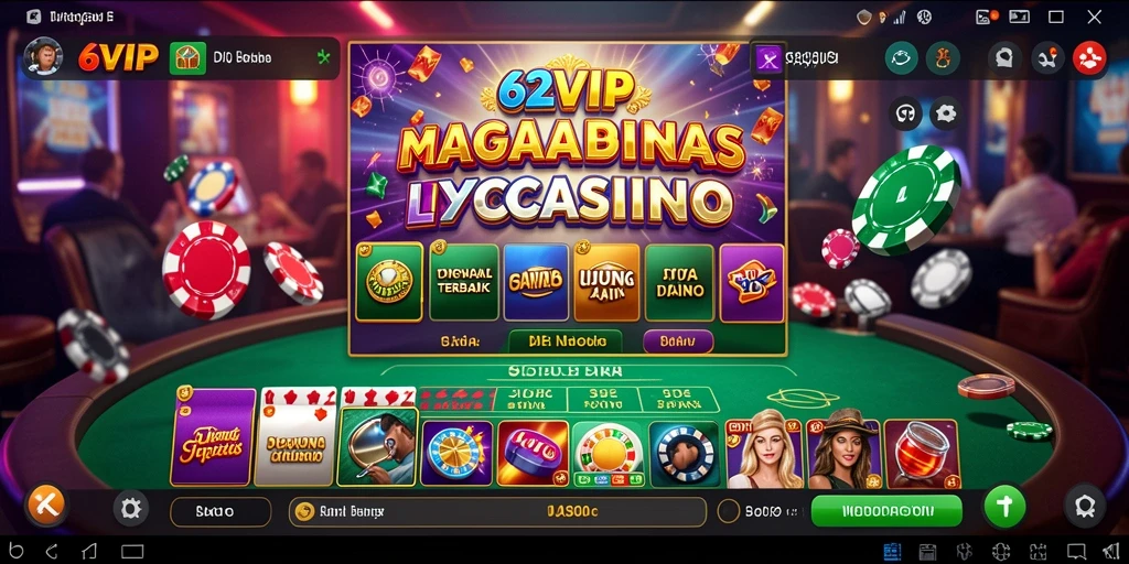 Tampilan gameplay Live Casino yang mendebarkan di 62VIP.