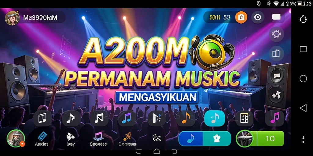 Tampilan gameplay A200M yang menarik dan interaktif.