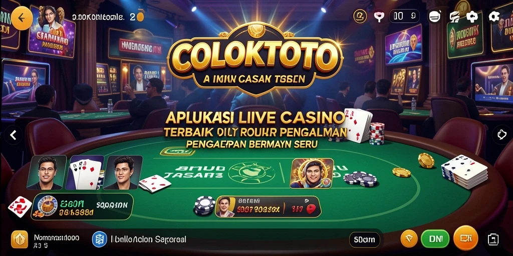 Gameplay seru COLOKTOTO dengan dealer langsung dan fitur interaktif.