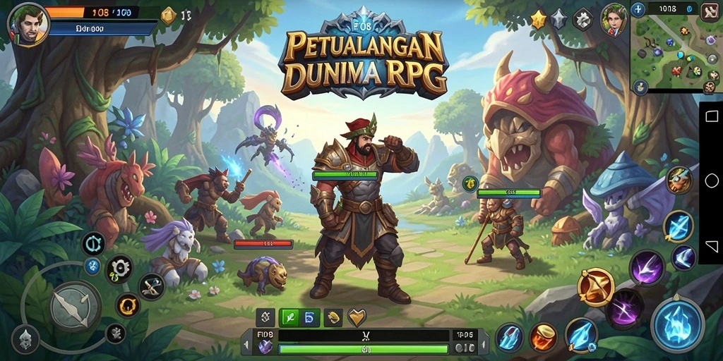 Screenshot gameplay F08 menampilkan petualangan seru di dunia RPG.