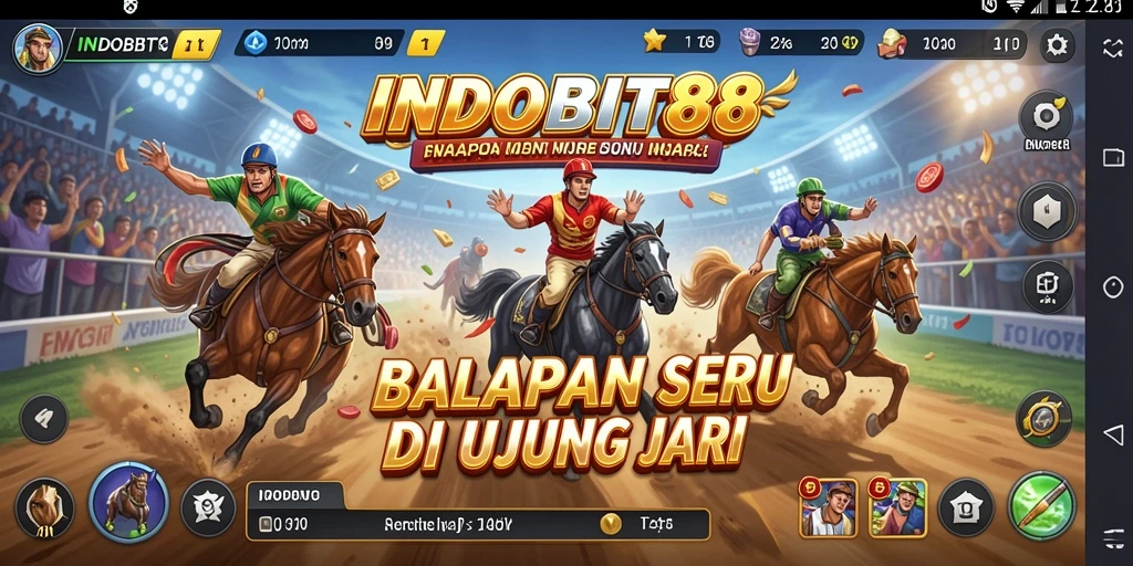 Tampilan gameplay seru dalam balapan yang mendebarkan.