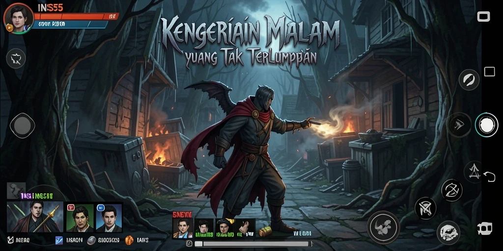 Tangkapan layar gameplay INS55 yang menampilkan suasana horror yang mencekam.