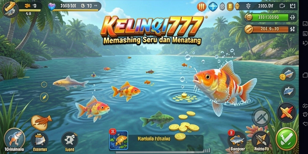 Tampilan gameplay KELINCI777 menampilkan aksi memancing yang seru.