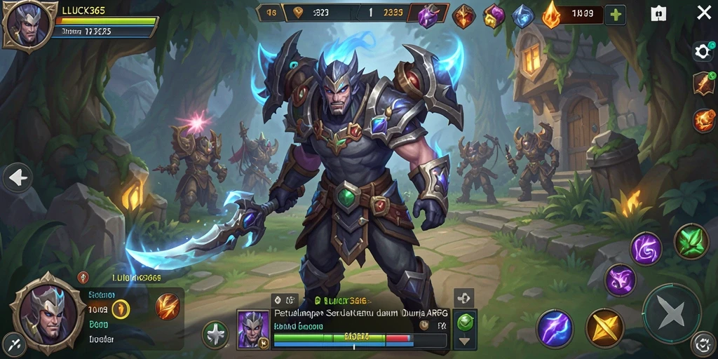 Tangkapan layar gameplay LUCK365 yang memukau dengan aksi pertempuran yang intens.