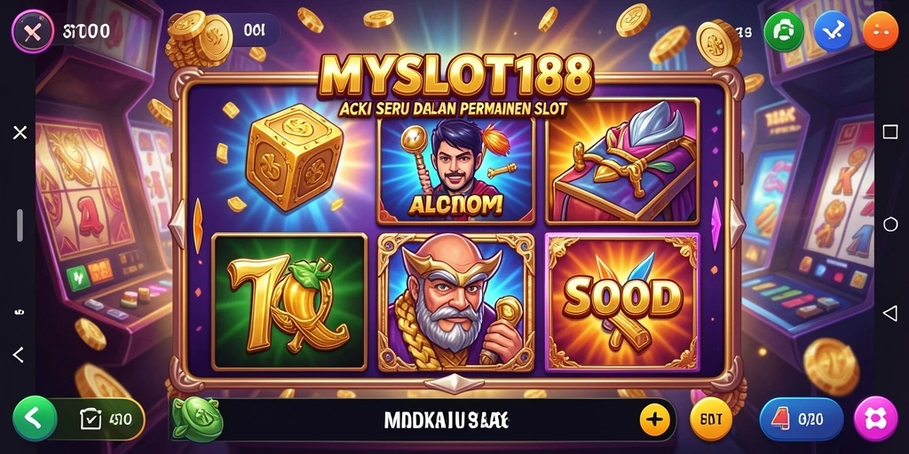 Screenshot MYSLOT188 menampilkan aksi yang mendebarkan saat bermain slot.