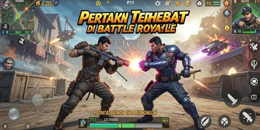 Tampilan gameplay PG11 yang mendebarkan dalam pertarungan Battle Royale.