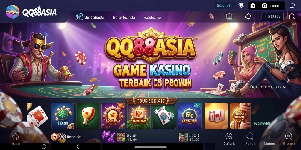 Screenshot gameplay QQ88ASIA yang menampilkan suasana kasino yang seru.