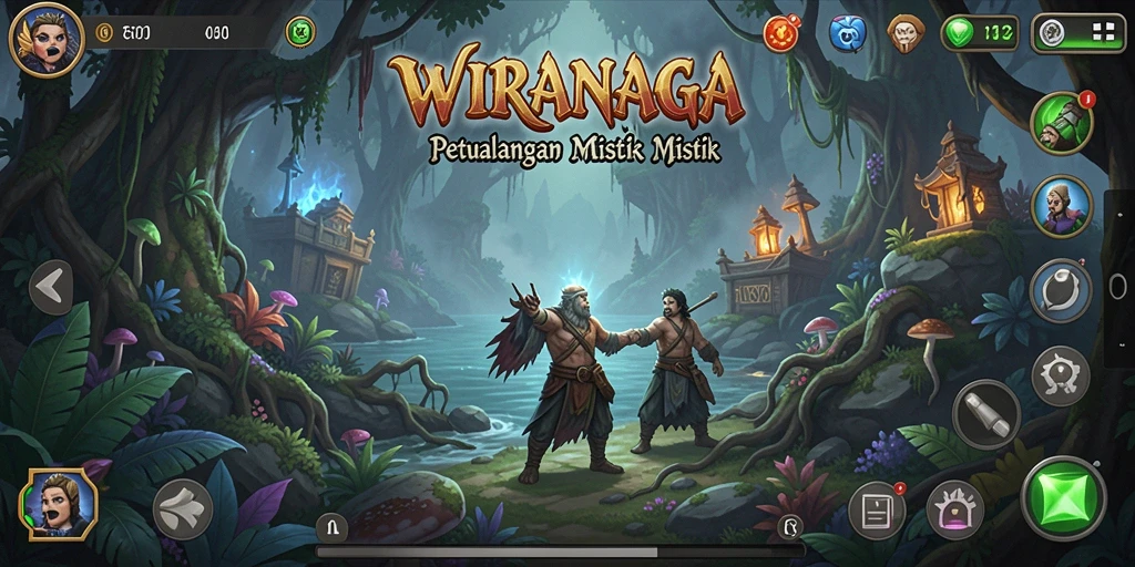Tampilan gameplay <strong>WIRANAGA</strong> yang menampilkan petualangan yang mendebarkan.